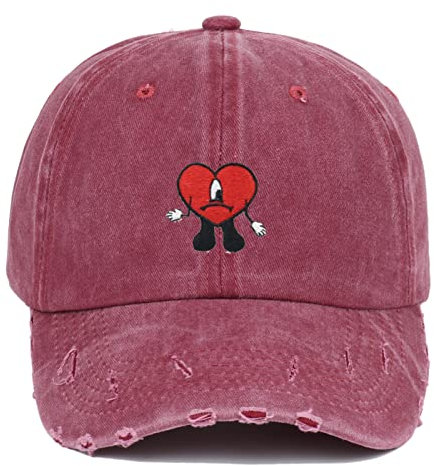 WERUN Classic Verstellbare Kappe für Bad Bun.ny, Schirmmütze Unisex, Outdoor Running Freizeit Basecap-Pink||1 Piece