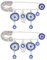 WEBEEDY 2 Stück Evil Eye Brosche - Blue Eye Schmuck Sicherheitsnadeln, Hamsa Brosche Pins, Juwelenbesetzte Sicherheitsnadel als Glücksbringer