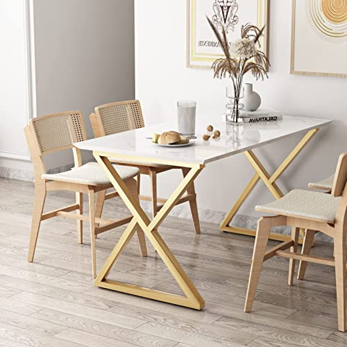 BIZOLE 2PCS Patas Mesa - Patas De Mesa Metalicas, Patas De Mesa Doradas De Tubería Industrial De 28 Pulgadas, Patas De Mesa De Metal, Patas De Mesa De Centro De Acero, Personalizables