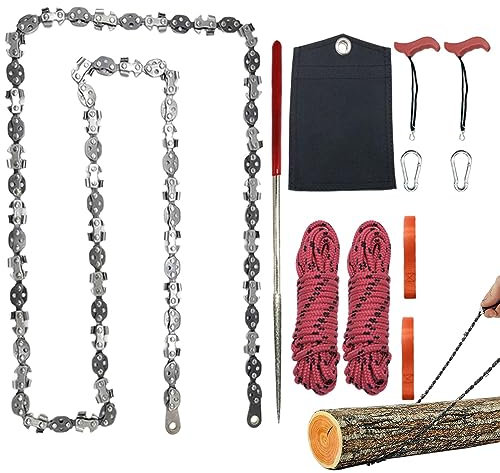 EUBEISAQI Rope Chain Saw - Folding Chainsaw for Tree Limb,68-Toothed Design Cutting Supplies for Backpacking, Survival, Gardening, Camping