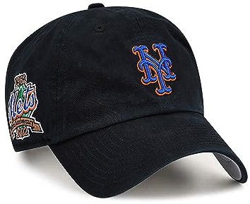 '47 47Brand New York Mets 10th Anniversary Black Clean Up Strapback Cap