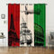 HOSIMA Western Architectural Elements Vorhänge,Ösenvorhänge,Set mit 2 Vorhängen,Eiffelturm,London,Tower Bridge,Kolosseum,Bedruckte Vorhänge für Kinder-und Jugendzimmer(Eiffel S)