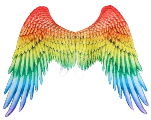 NOVSKI Adulto Mardi Gras Carnivel Props Wing 3D Big Angel Wings para mujeres hombres Halloween Cosplay desgaste escenario juego actuación ropa (Color : MULTI, tamaño: talla única)