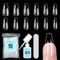 TOMICCA Medium Coffin Nail Tips, 240Pcs 10 Size M Ballerina False Nail Tips with Nail Glue Nail File, Acrylic Clear False Nails with Glue Kit, Nail Art Manicure Decorations for Girls Women