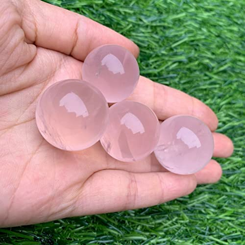 IPWWUTTH Natürliche rosa Rose Magic Quartz Crystal Ball Sphere Decor 1pcs, 2.9-3.2cm Haushaltswaren (Size : 2.9-3.2cm)