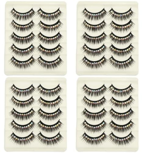 MAGICLULU 4er-set Wimpernverlängerung Falsche Wimpern Cosplay-wimpern Und Voll Für Nächtliche Partys Den Täglichen Gebrauch 10 Paar X 4