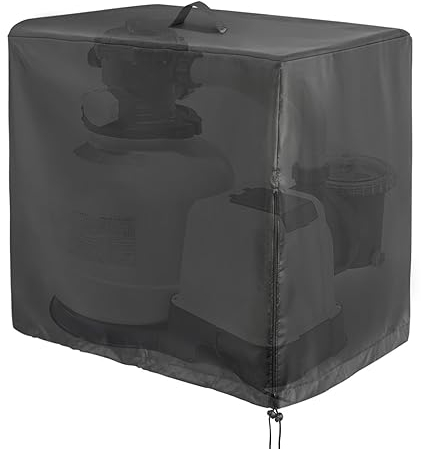 Kingling Sandfilteranlage Pool Abdeckung für INTEX Poolpumpe Sandfilter, wasserdichte Abdeckung für Sandfilteranlage Poolpumpe Poolfilterabdeckung, 84 x 61 x 86 cm