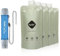 Yuclet Système de filtration d'eau avec 4 poches à eau et paille de filtre à eau de 0,1 micron, équipement de survie pour camping, voyage, randonnée, préparation aux situations d'urgence