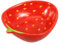ABOOFAN Lot de 4 bols en céramique en forme de nœud en forme de fraise, assiette à dessert, salade, pâtes, céréales, bol de service pour fruits, fromage, dessert