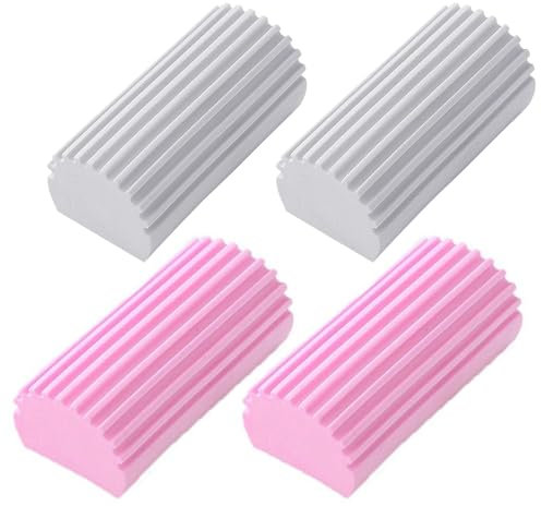 4Pcs Esponja Atrapapolvo,Damp Duster,Plumero de Esponja,Plumero Reutilizable,Esponja Limpia Polvo,Esponja Limpieza,Esponja para Limpiar el Polvo doméstico,para Limpiar Persianas y Ventilaciones