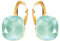 Ohrringe 925 Silber Österreichische Zirkonia - 24 karat Vergoltet Schmuck für Frauen und Mädchen - Hängeohrringe Ideal für Geschenke für Fraue (Mint Green)