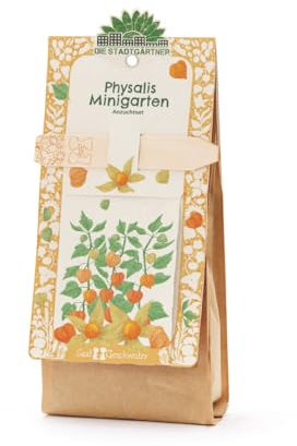 Die Stadtgärtner Physalis Anzuchtset Starter-Komplettset mit Bio-Saatgut für Physalis, Anzuchterde & Pflanzgefäß | Perfekt als besonderes Geschenk, Mitgebsel und Aufmerksamkeit