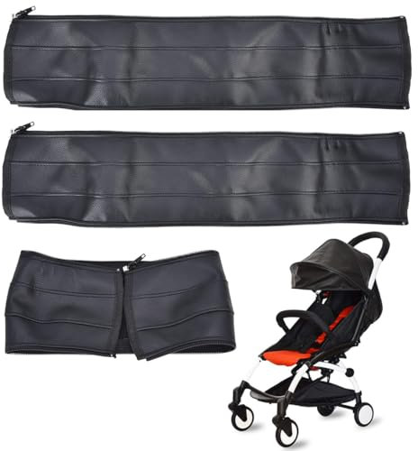 2 Stück Baby Kinderwagen Griff Abdeckung, Kinderwagen Griffbezug, Leder Kinderwagen Griff,Kinderwagen Zubehör Griffschutz Buggy Zubehör,Wasser- und staubdicht, passend für die meisten Kinderwagen