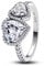 PANDORA Timeless Funkelnder Strahlenkranz Herz Ring aus Sterling Silber mit Zirkonia, Größe: 52, 193659C01-52
