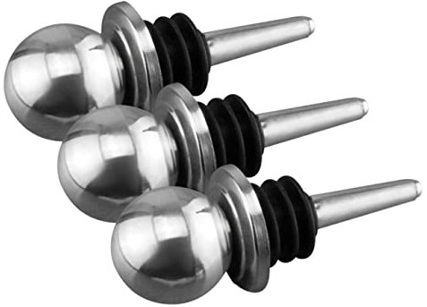 CRILSTYLEO 3er Set Edelstahl Flaschenverschluss Für Wein Hochwertiger Flaschenstopfen Für Whisky Und Weinflaschen Luftdichter Und Sicherer Flaschenverschluss Für Optimalen Geschmack