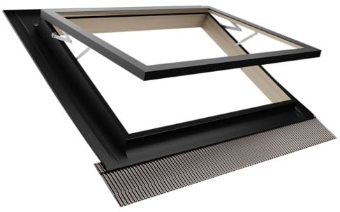 Finestra per tetto COMFORT VASISTAS STAR | Blocco a 90° per comodo accesso al tetto | isolamento 1,6 W/m2K | Vetrata Antigrandine + Antinfortunistica | Made in Italy (75x38 Base x Altezza)
