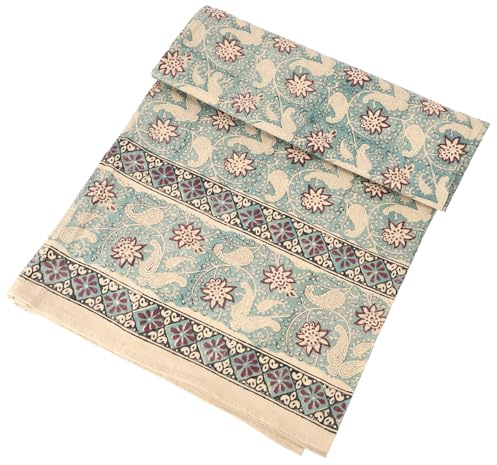Blockdruck Tagesdecke, Bett & Sofaüberwurf, Design 17, Single 150*200 cm | 100% Baumwolle, handgefertigt, traditioneller Blockdruck, vielseitig einsetzbar, dekorativ