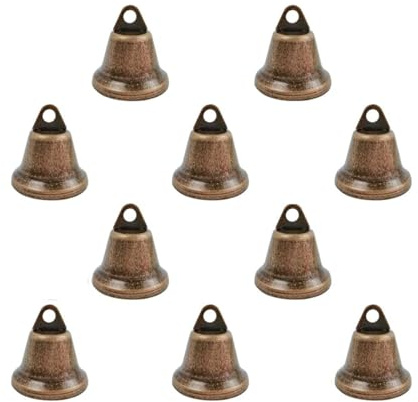 10 Stück Vintage Bronzeglocken 38mm – Kleine Metallglöckchen für Türdekoration, Weihnachten, Hundehalsband, Windspiel & DIY