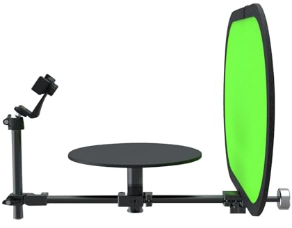 Naroote 360 Degree Photography Turntable, Professional Camera Spinner, Double Bearing Rotating Platform with Adjustable Angle, 30x30cm