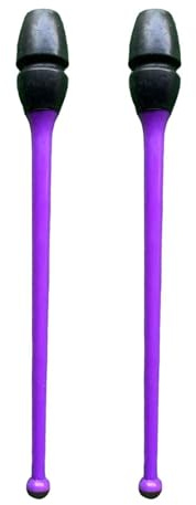 TISHITA 2 Stück Gymnastikstäbe Turnkeulen, Rhythmische Gymnastik-Sticks, Gummi & PP Hochwertige, Geräte für das Gymnastik-Training für Kinder und Erwachsene, Schule und Wettkampf