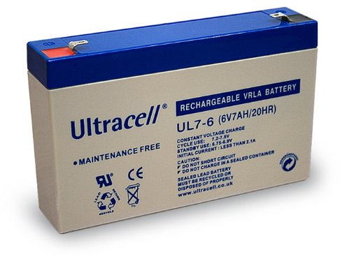 Wentronic Blei-Akku (Ultracell) 6 V, 7 Ah (Faston 187-4,8mm)