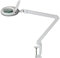 Lumeno LED Lupenleuchte 7213GR Lupenlampe mit 127 mm Echtglaslinse, Arbeitsplatzlampe, Kosmetiklampe, geeignet für Kosmetik, Bastler, Lesehilfe Vergrößerungslampe, 3 Dioptrien Grau