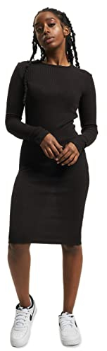Urban Classics Women's Ladies Rib Dress, Black (Black 7), M