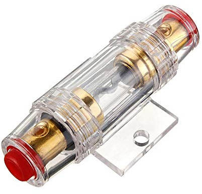 Mintice™ Véhicule de voiture Vidéo Audio Or en ligne 4 ou 8 jauges Porte-fusible AGU AWG Câbler Verre Douille Prise de courant