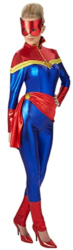 Rubie's Offizielles Captain Marvel Damen-Kostüm, Superhelden-Kostüm für Erwachsene