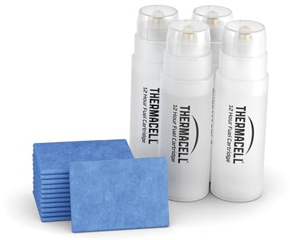 Thermacell Large Refill Pack 12 x 4hr Mats and 4 x 12hr Cartridges Mosquito and Midge Protection No Spray, Scent or Mess 20 sq m Zone of Protection, THCR4