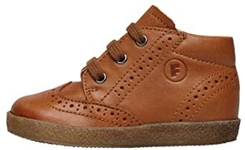 Falcotto Chaussures à Lacets en Nappa brossé avec Brogue, Marron Clair 18