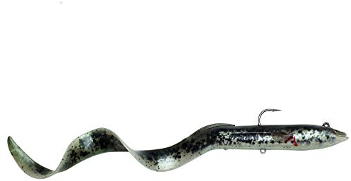 Savage Gear 4D Real EEL - Aal Gummifisch für Hecht, Farbe:Black Green Pearl PHP, Länge/Gewicht:20cm / 38g