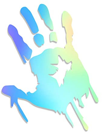 Decus Zombie Hand XXL 0229 (Oil Slick Hologramm) // Sticker OEM JDM Style Aufkleber