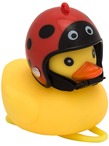 Liix Deko Ducks Quietscheenten für alle gängien Lenkertypen und einfacher Montage für Kinder und Erwachsene (Marienkäfer)
