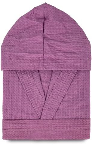 Nada Home Accappatoio Nido d’Ape Unisex Uomo Donna con Cappuccio – 100% Cotone Ultra Assorbente