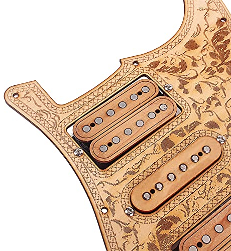 Geladenes Schlagbrett Geladene Vorgeführte Pickguard-Platte HSH. Pickups Für Stratocaster-Elektrozubehör Vorverdrahtetes geladenes Schlagbrett
