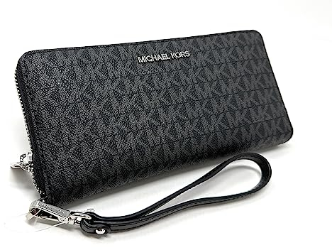 Michael Kors Portefeuille Contiental, Signature Mk Black, L
