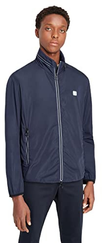 Armani Exchange Herren Lightweight Zip-up Hooded Jacket Windbreaker, Navy Blazer, XXL