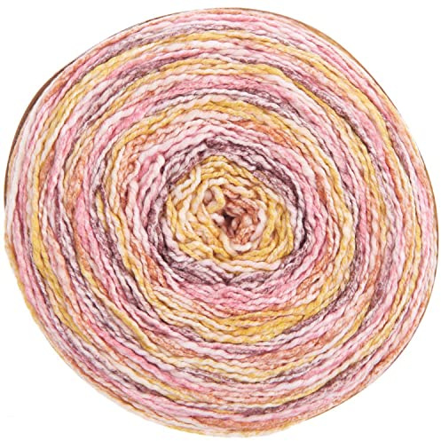 Rico Design Bobbel Cotton Farbverlauf Creative Stripes 07 candy, 250g Farbverlaufswolle Baumwolle zum Häkeln oder Stricken