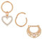 AceFun Tragus Knorpel Ohrringe Creolen 16G Helix Daith Piercing Schmuck Scharnier Septum Ring Septum Clicker Ring Roségold Anhänger Herz Perle Septum Piercing Schmuck für Damen Herren 8mm