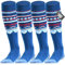 Skisocken Herren Damen Kinder skistrümpfe 2 Paar 35-39 39-42 43-46 Merino wolle Performance Sportsocken Warme WintersockenThermosocken Skifahren Snowboard Atmungsaktive Elastische Manschette Blau, M