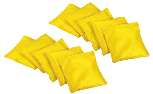 PATIKIL Bean Bag Set 10Pack Bohnensack Cornhole Sitzsäcke Segeltuch Sandsack Canvas Sandsäcke für Karneval Party Hand Wurfspiel Gelb