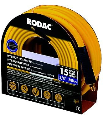 RODAC Druckluftschlauch HP 9,5x15mm 15 Meter, RR7040 gelb