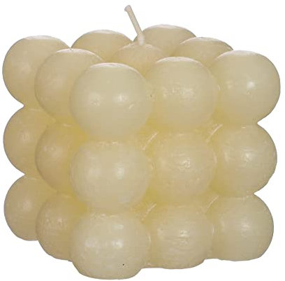 Bubble Candle, Dekokerze 8 x 8 cm Kugelkerze Kerzen Tischdekoration Dekoration Ästhetik aesthetic (Creme)