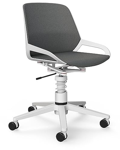 aeris Numo Task – Ergonomischer Bürostuhl mit Federbein und Rollen, Rückenschonender Stuhl ohne Armlehne, Moderner Schreibtischstuhl mit Patentierter Technik, Design Drehstuhl, Sitzhöhe 45–56 cm