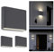 SSC-LUXon 3x TWEO Wandlampe Up and Down Lampe für Außen & Innen IP54 - Außenleuchte Wand LED anthrazit warmweißes Licht 230V