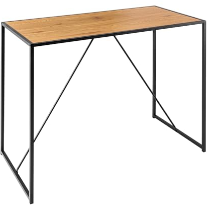 riess-ambiente.de Design Bartisch Slim LINE 120cm Natur schwarz Metallgestell Tresen, Esstisch für Dein Esszimmer, Hausbar