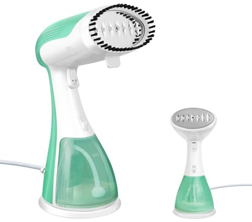 Dampfglätter Steamer, 1500W Schnelle Faltenentfernung mit Fusselbürste, 300ml Tank, 27g/min Dampfleistung, 1,5m Kabel, für Zuhause, Büro & Reisen