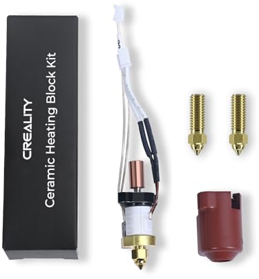 Creality Ender 3 V3 KE Ceramic Hotend Kit 300°C High Temperature Heating Block 3D Printer Parts All Metal High Thermal Conductivity Extruder Hot End Replacement with 2Pcs 0.4 Nozzles