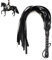 Mikiuly Frustino Equitazione Corto,Frusta per Domare in Pelle PU, Frusta da Equitazione,Outdoor Sports Portatile Antiscivolo Simil Pelle Frustino Cavallo,Frusta Antiscivolo per Cavallo,Nero